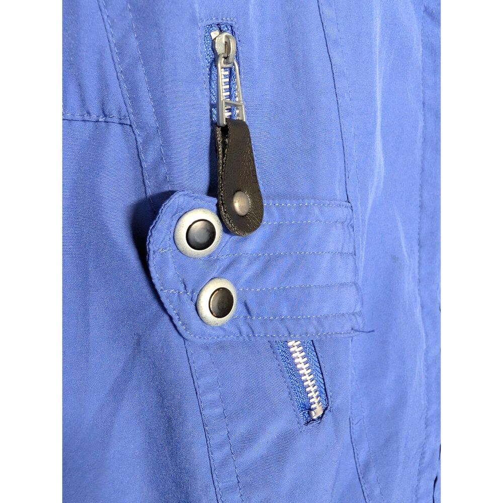 Vintage Jamie Sadock Blue Utility Windbreaker Jacket M 90s Y2K Streetwear - Picture 9 of 10